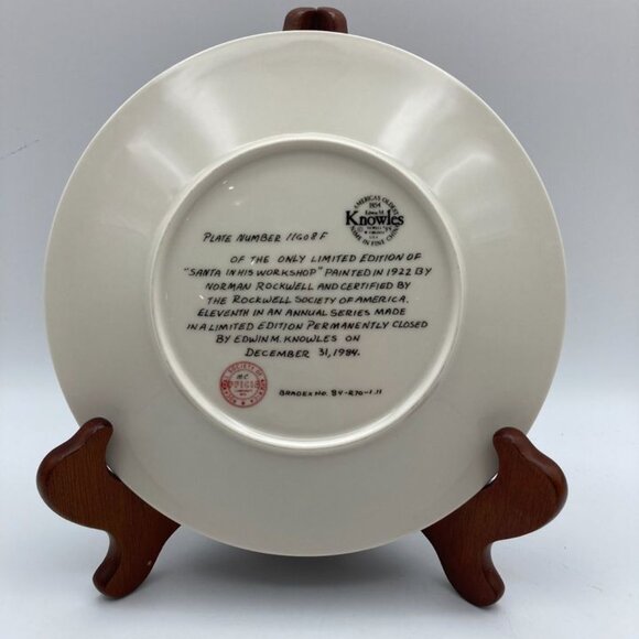 2 Vintage Norman Rockwell Christmas Plates 1984 1985 - Picture 3 of 5